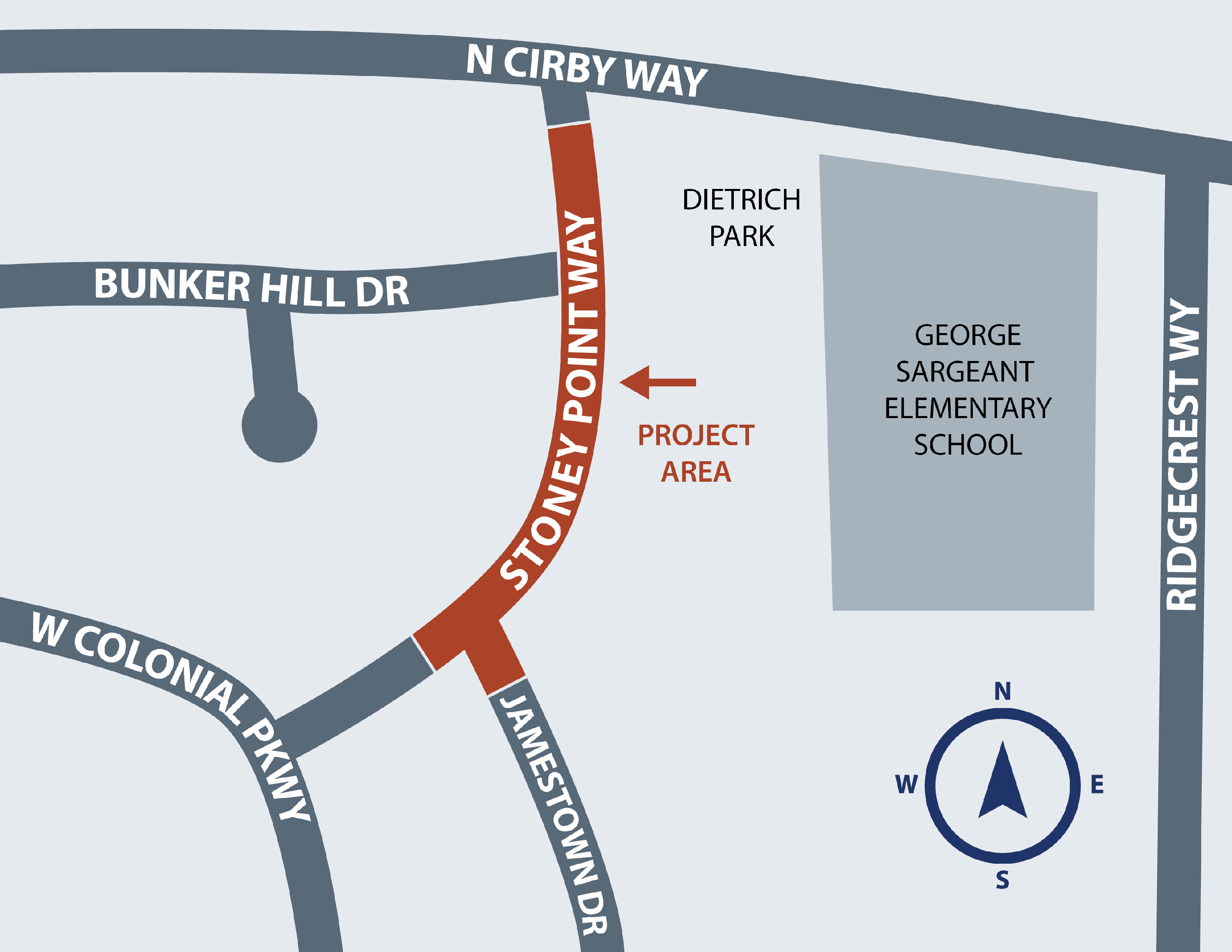 Stoney Pt  Drainage Repair  Map